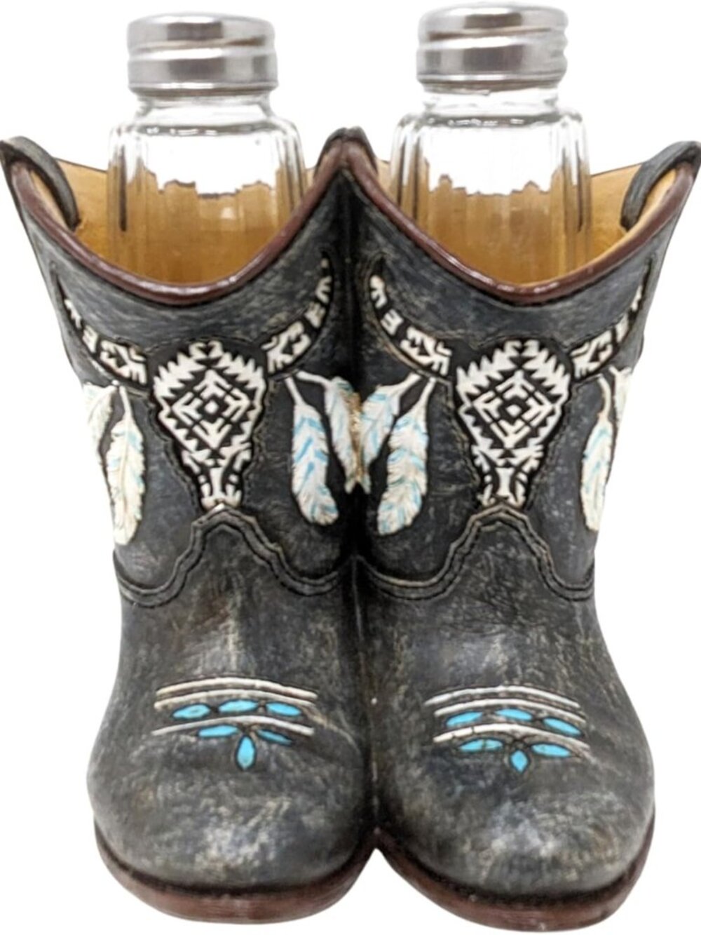 Rustic Cowboy Boots Salt & Pepper Shakers Set - Western Kitchen Décor, Unique